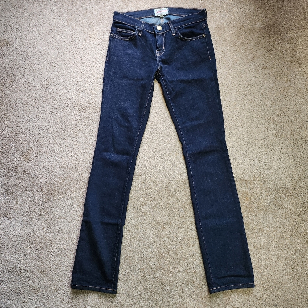 CURRENT/ELLIOTT The Straight Leg Ace Jeans Dark Wash Indigo - Size 26